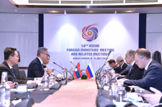  Lao, Russian Foreign Ministers Hold Bilateral Talks on Sidelines of ASEAN Meeting